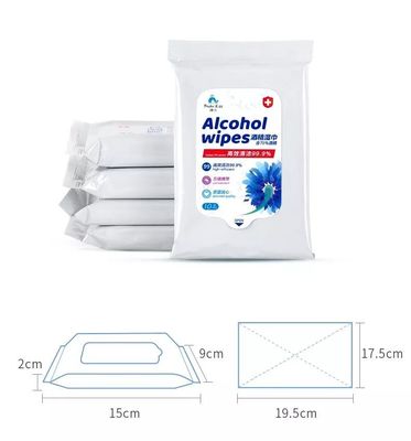 Natte de Alcohol van 10pcs 75% veegt Gebaseerd Steriel Schoonmakend Handontsmettingsmiddel af