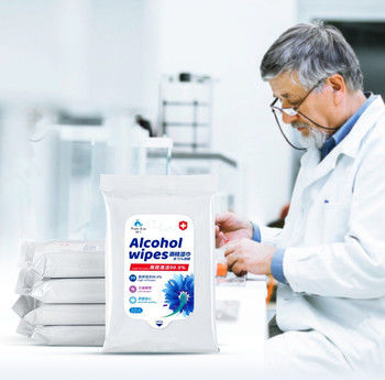 Natte de Alcohol van 10pcs 75% veegt Gebaseerd Steriel Schoonmakend Handontsmettingsmiddel af