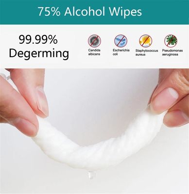 Natte de Alcohol van huishoudenvolwassenen 75% veegt voor Sterilisatie het Schoonmaken af